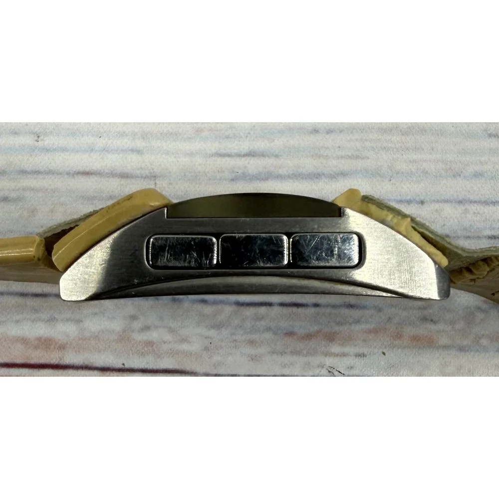 Diesel DZ-7019 Digital Watch Velvet Stainless Steel Cuff Band Vintage READ